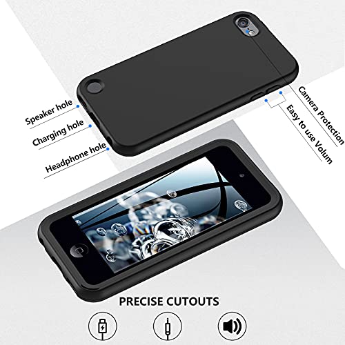 Coque iPod Touch 7 antichoc évite écran brisé silicone robuste noir - 3