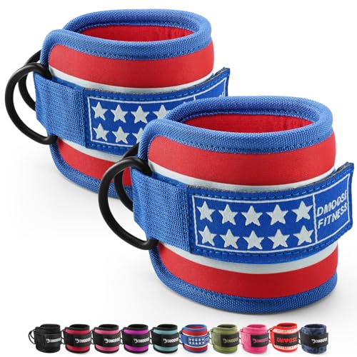 Image of DMoose Ankle Strap for Cable Machine - One Size Fit with Premium Padding, Workout Kickback Ankle Cuffs, Ankle Bands for Working Out, Booty Workouts, Leg Extension, Hip Abductors & Lower Body Exercises