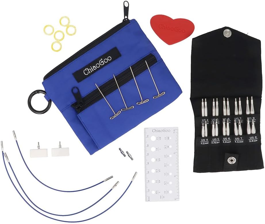 ChiaoGoo Twist Shorties Set, 2" & 3" (5 & 8 cm) [S], US 4-8 (3.5-5 mm)