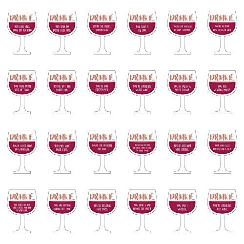 Drink If Game - But First, Wine - Wine Tasting Party Game - 24 Count #TOP1