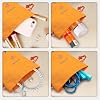 Wisesorb 6Pcs 7x9 inch Cloth Storage Bags with Drawstrings, Large Size, Multipurpose Bags with Sewing Transparent Window for Desiccant Beads, Snacks, Seeds