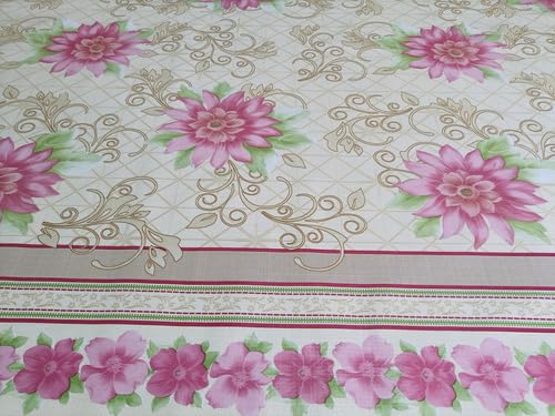 Genérico, Plastico térmico Toalha Mesa Redonda Jardim 4 Cadeiras 1,40m Nome do desenho:Jardim;Cor:co