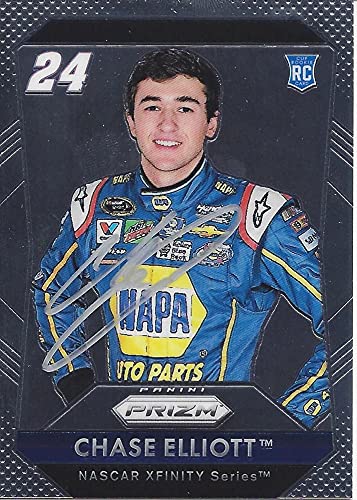 AUTOGRAPHED Chase Elliott 2016 Panini Prizm Racing OFFICIAL ROOKIE CARD (#24 NAPA Driver) Signed NASCAR Trading Card with COA