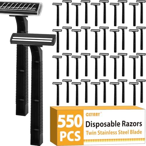 CXYARY 550 Pcs Twin Blade Disposable Razors Razors Bulk for Men &Women
