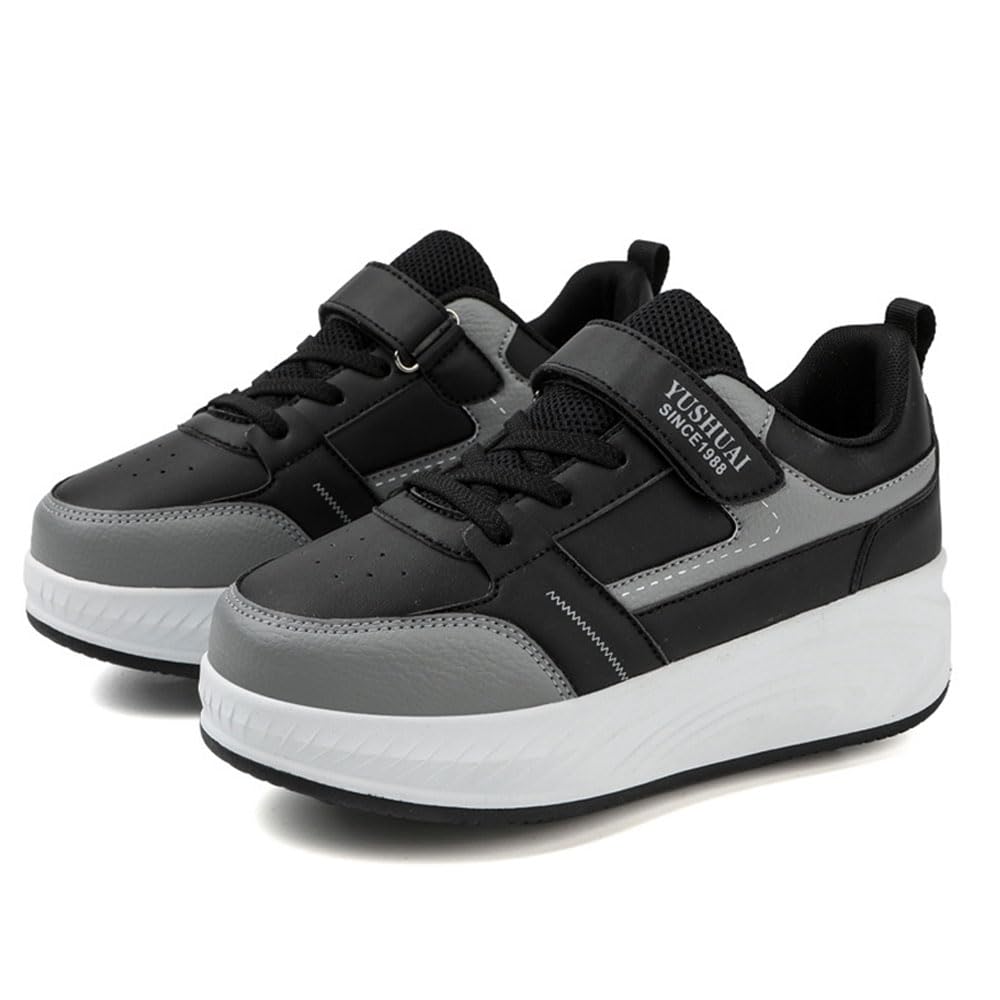 ENEN Zapatos con Ruedas, Zapatillas con 4 Ruedas para Niños y Niña, Zapatillas de Correr al Aire Libre de Patinaje sobre Ruedas Multifuncionales en 4 Ruedas Tallas 31-40 EU