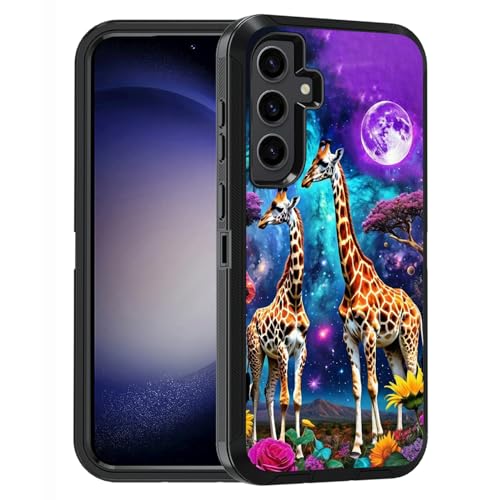 Coque Samsung S25 FE antichoc militaire rigide au design girafe soigné