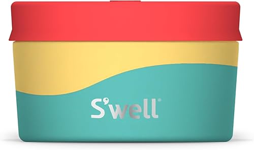 S'well Recipiente de alimentos de acero inoxidable de 10 onzas Island Breeze de una sola pared, construcción duradera sin BPA
