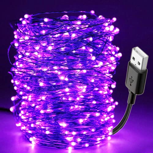 ausuky 10M 100LED UV Ultraviolet Light Strip Black Flexible DIY Waterproof Bar USB Lamp
