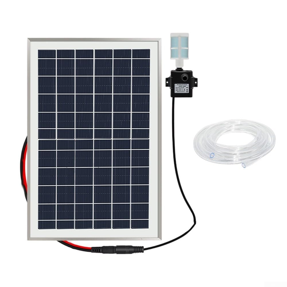 Kit de filtre solaire pour bassin à poissons - Pompe submersible - Filtre biologique pour bassin à poissons