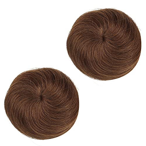 HSPJHTM 2pack Medium Brown Hair Bun Accessory Hairpieces Hair Pieces Messy