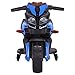 JAXPETY 6V Kids Ride On Motorcycle, Kids Battery Powered Electric Bicycle Toy w/ Training Wheels (Blue)