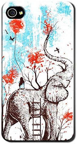 Elephant Phone Case Keep Your Cell Phone In Good Condistion Buy A Case Now !Fashion Elephant ART Phone Cover Fits iPhone 4/4S+[Screen Protector]