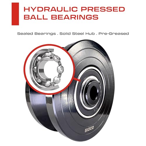 Sidco Supply VW-4-BLK Inch V-Groove Wheel thumb #2