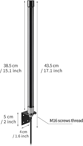 Vista 2 de 10dBi Antena WiFi de largo alcance de doble banda 2.4GHz 5GHz de fibra de vidrio para enrutador WiFi PCI-E Tarjeta de red Repetidor Cámara IP