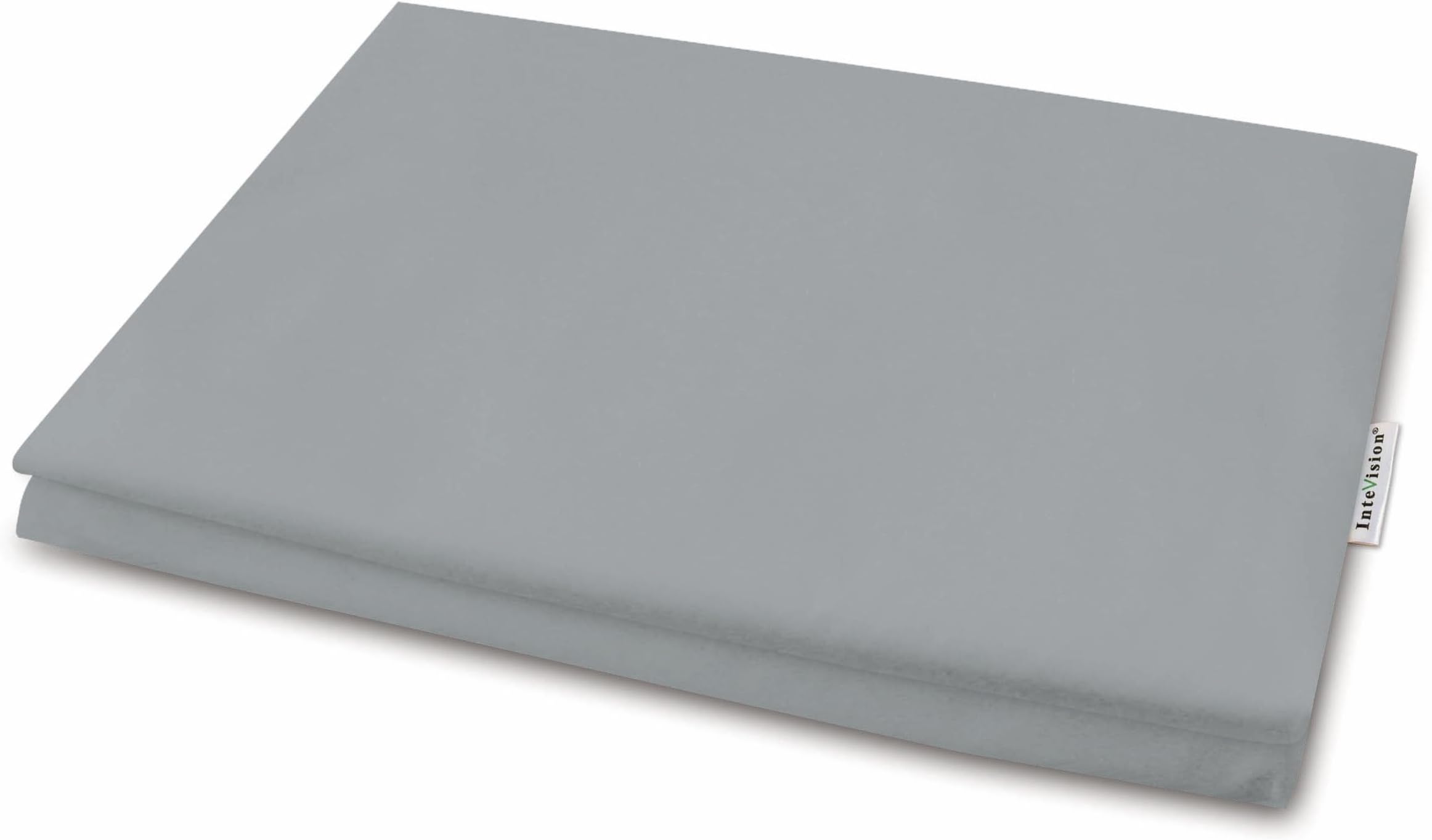 InteVision 400 Thread Count, 100% Egyptian Cotton Bed Wedge Pillowcase; Replacement Cover Designed to Fit The 12" (Height) Version of The Foam Wedge Bed Pillow (25" x 24" x 12") (Gray)
