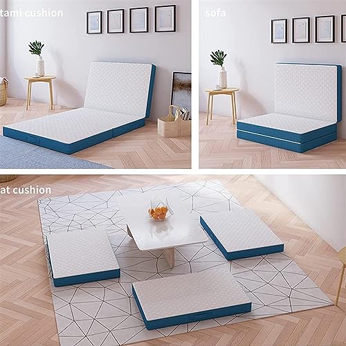 CIYEEA Klappmatratze Tri -Fold Memory Foam Matratze Tragbarer Matratze Toper Mit Waschbarer Abdeckung Nicht Rutscher Boden,Weiß,190X63X7cm – Bild 4