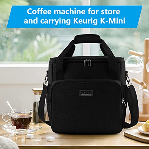 Baglher Coffee Maker Storage Bag,Waterproof Travel Carrying Organizer Case,Suitable For Kering Coffee Machines And Other Accessories,Dustproof Tote Bag With Shoulder Strap Black #TOP6