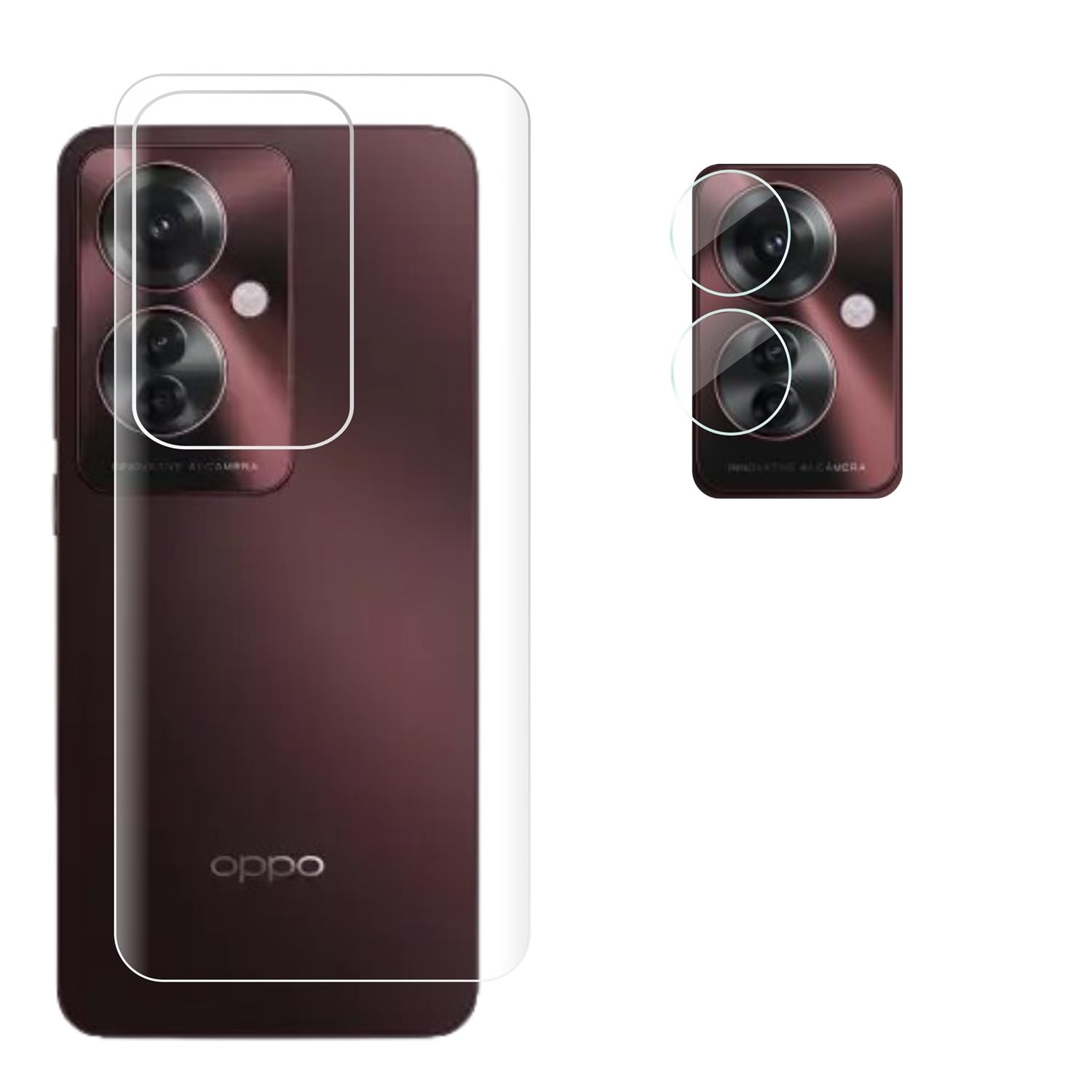 KTCOO 2in1 Combo Screen Protector for Oppo F25 Pro 5G Camera Lens Nano Glass + Anti Scratch TPU Back Guard - |Back + Camera Guard| (B0CXJF2J28) Amazon Price History, Amazon Price Tracker