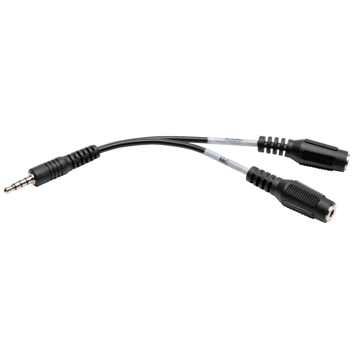 Tripp Lite 3.5 mm Audio Headset Splitter/Adapter x2 Female to Male, 15.24 cm (P318-06N-MFF)