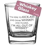 Whiskey Cocktail Glass 10 oz – Engraved Whiskey Glass with John Wayne Quote