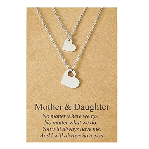 choice of all Mother Daughter Necklace Set for 2/3 Matching Heart Mom and Me Necklace Mother'S Day Birthday Christmas Gifts for Women