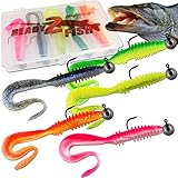 Erhältlich in 8cm Barsch, 1cm Zander und 14cm Hecht, Inhalt: 5 verschiedene Action Shads fertig montiert