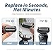 53B Replacement Shaver Heads Compatible with Braun Series 5/6 Electric Razors – Fits 5020cs, 5018s, 5035s, 5049cs, 5050cs, 6020s, 6040cs, 6075cc, 6072cc, 6090cc – Black
