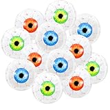 12 Pcs 22 Inches Halloween Eyeball Balloons Large 4D Inflatable Foil Balloons White Foil Mylar Scary Eye Balloons Red Blue Green Eyeball for Halloween Indoor Outdoor Party Decorations