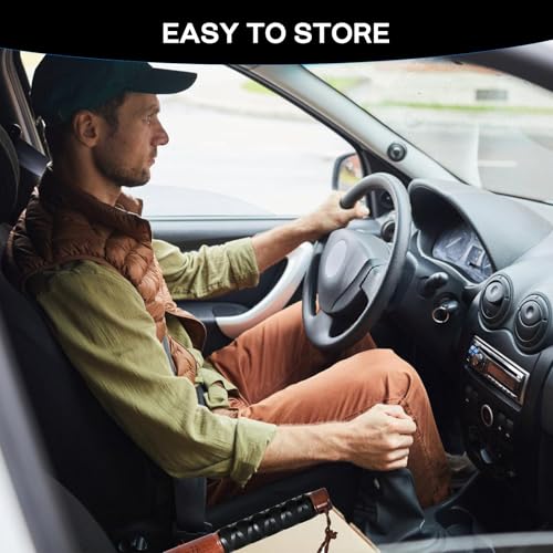 Image of Wooden Tire Thumper Fish Bat Knocker Truckers Tool for Checking Tire Pressure Weighted Stick with Extra Grip