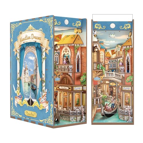 Book Nook Venise Tonecheer : Kit Maison Miniature en Bois avec LED