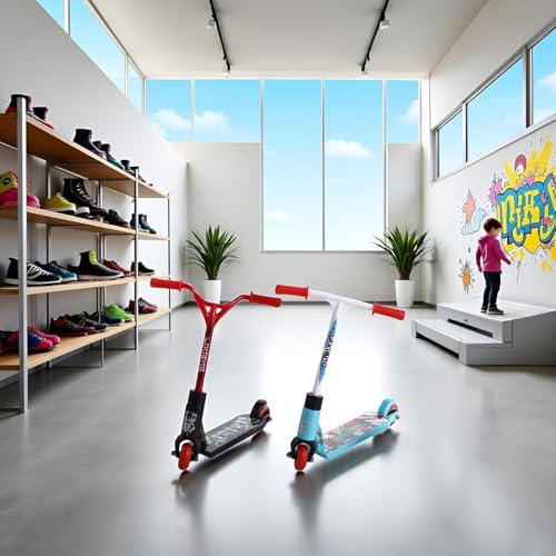 Mooff 2 Stück Mini Roller mit Zwei Rädern, Mini Finger Skateboard, Kleiner Roller für Partygeschenke, Fingertraining, magische Kits und Zubehör, Jonglierspiele