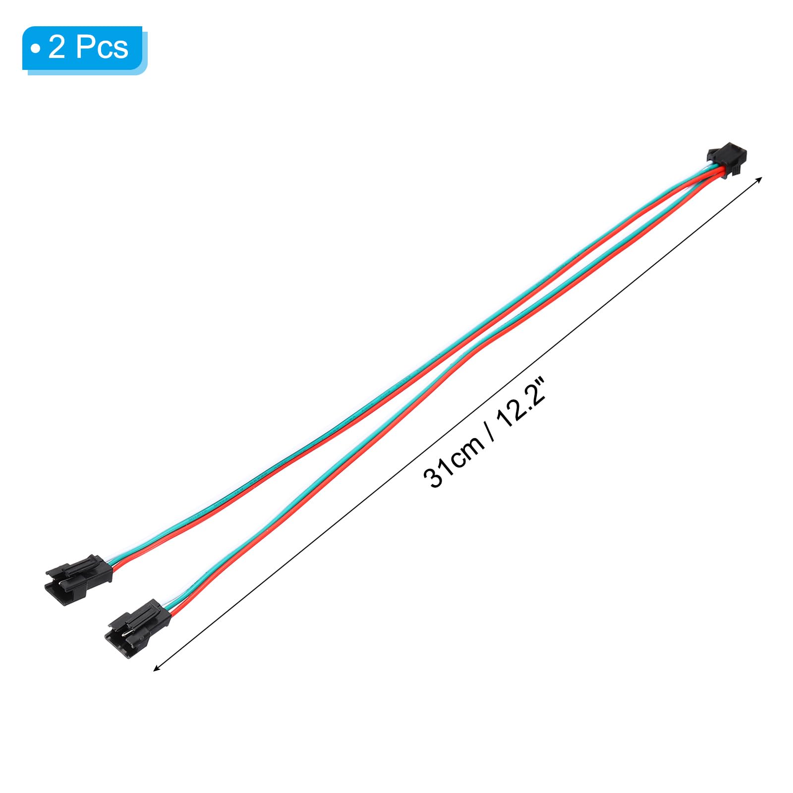PATIKIL 30Cm 1 a 2 Cable Divisor ARGB, 2 Piezas Ventiladores PWM RGB Cable de Extensión de Alimentación con Conector de Clavija SM de 3 Pines para Chasis de Ordenador Placa Base