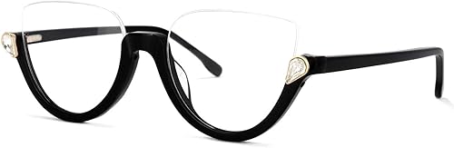 Miniatura 2 de Zeelool Elegante marco de lentes de ojo de gato sin montura para mujer con lente transparente sin receta Felicia VHP0189