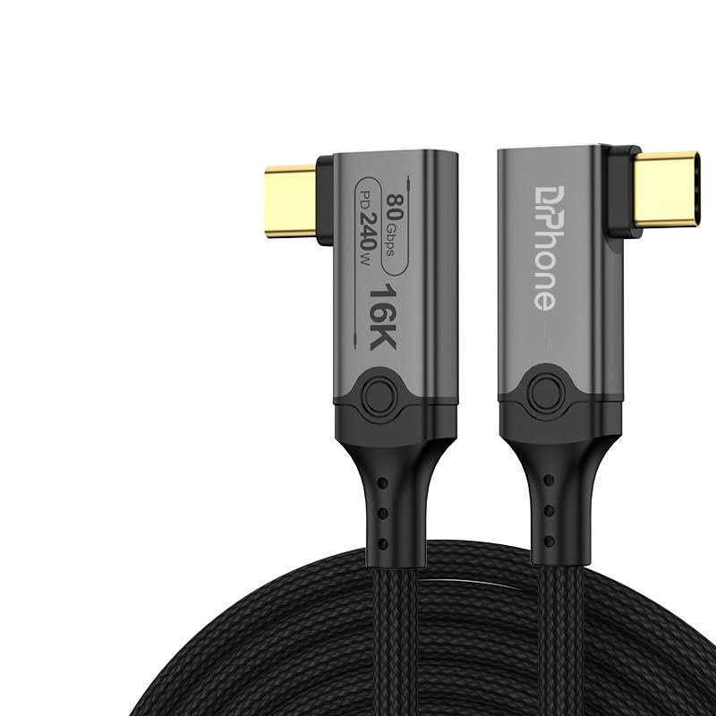 Câble Thunderbolt 5 USB4 DrPhone HyperLinkX5 l'excellence vidéo 16K Mac
