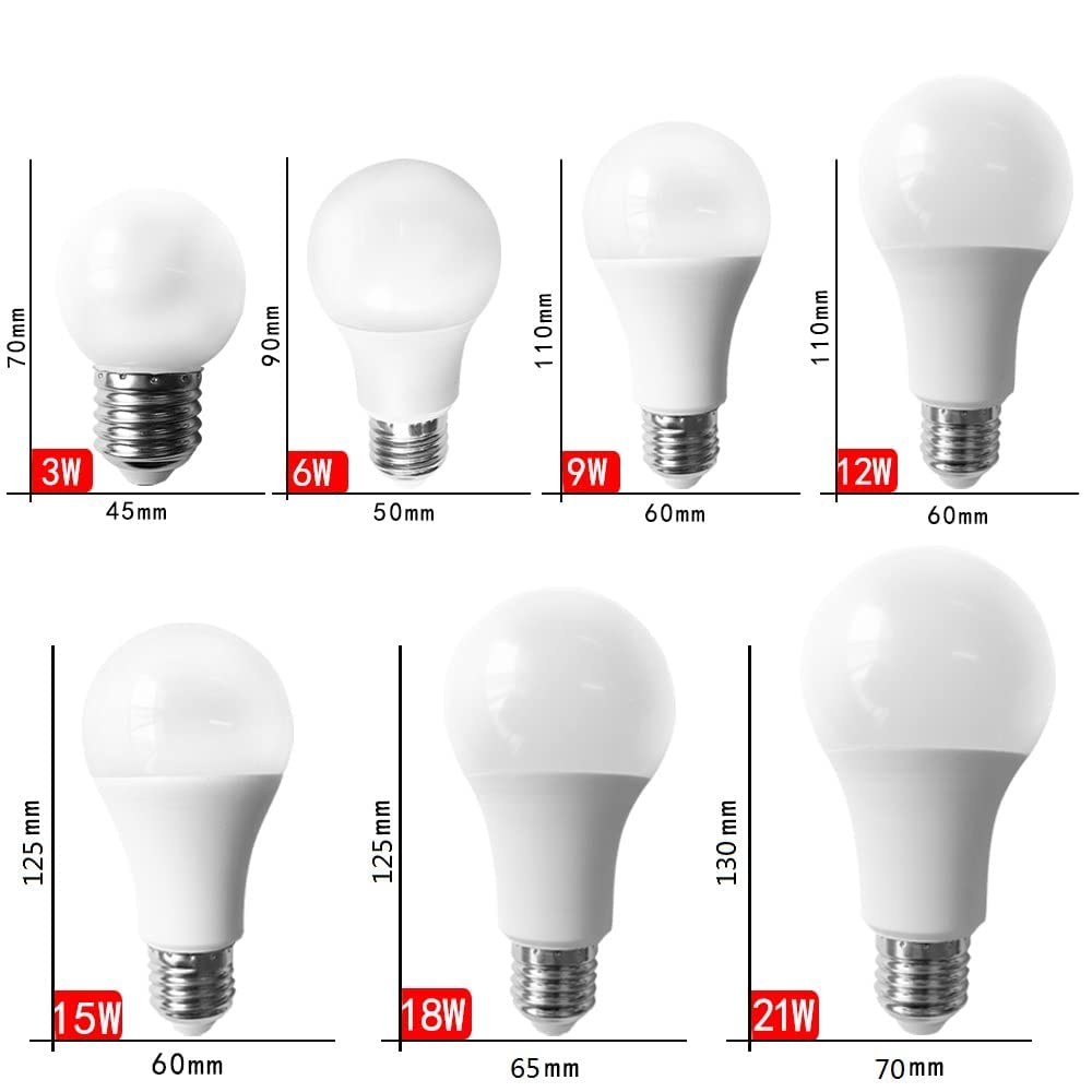 Lampadina a LED, lampadina a incandescenza equivalente da 40 W, lampadine a vite Edison da 21 W 400 lumen, lampadina a LED E27 lampadina a risparmio energetico a vite, lampade da tavolo, luce fredda,