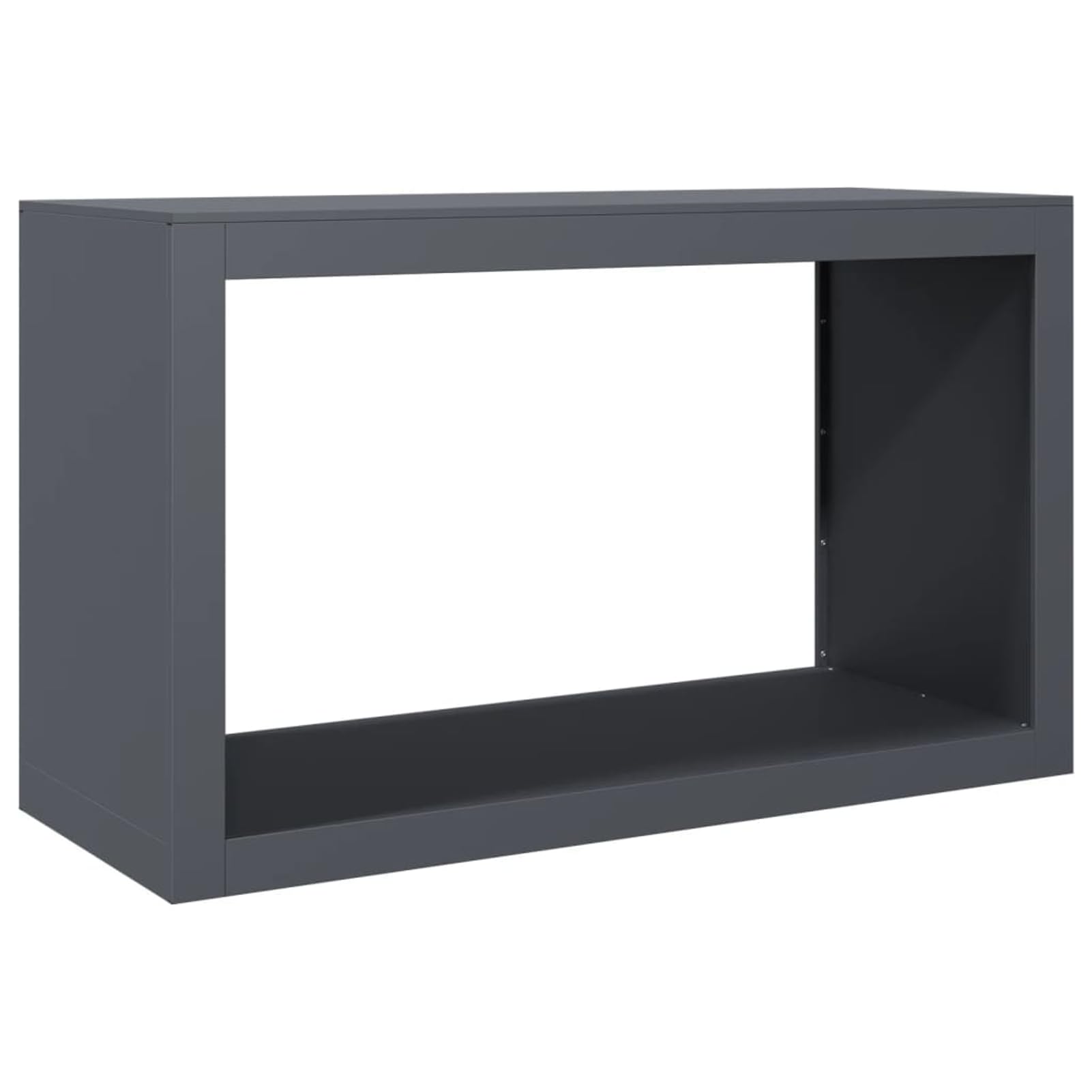 Homgoday Leñero de Acero Gris Antracita 100x40x60 cm, Soporte para leña, Almacenamiento de Troncos, Estante para leñas, Soportes para leña