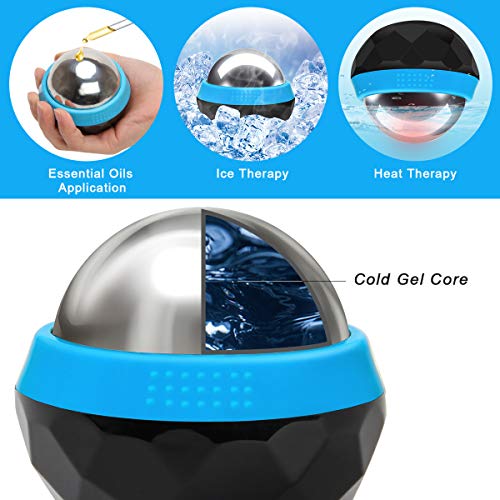 Coolrunner Cold Massage Roller Ball, Cryosphere Cold Massage Ball- Heat Therapy & Cold Therapy Relief With Cold Gel Core - Helps With Muscles Recovery And Inflammation For Shoulders, Neck, Arms #TOP3