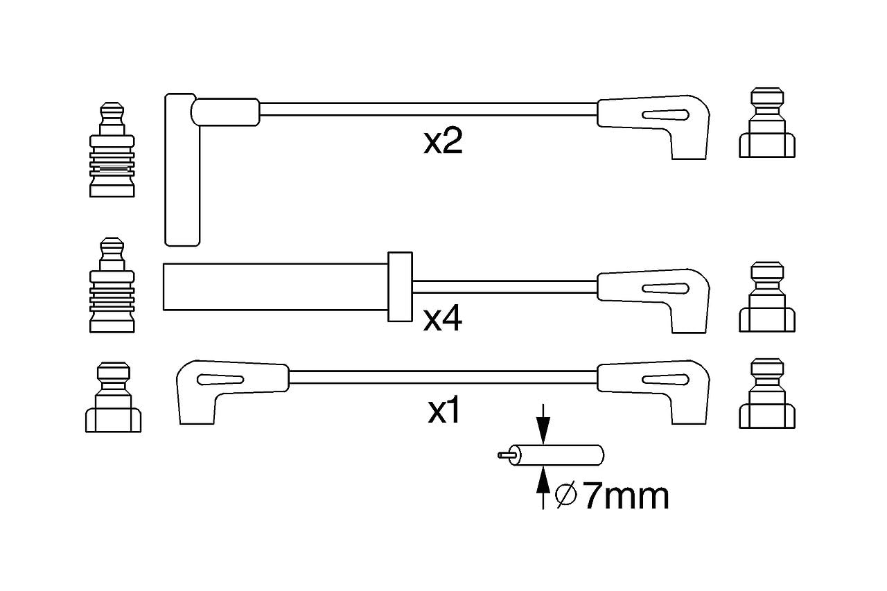 BOSCH Zündleitungssatz 0986357229