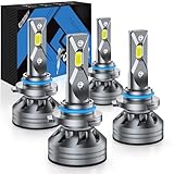 FORENNER 9005/HB3 9006/HB4 LED Driving Light Bulb, 1200% Ultra-Bright 6500K White, 1:1 Size Easy Install HB3 HB4 Fog Light Bulbs, CANbus Ready, Back Up Light Assemblies Pack of 4