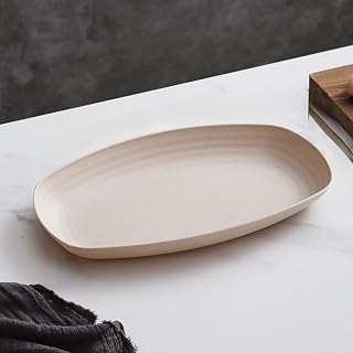 Plastic Dinner Plate – Lightweight Unbreakable Plate, BPA-Free, Microwave & Dishwasher Safe (Single, White)