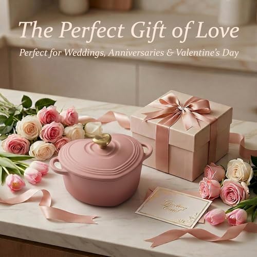 2QT Pink Heart-Shaped Mini Pot - image 8