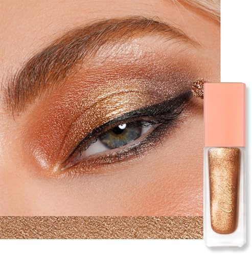 Oulac Liquid Glitter Eyeshadow - Green Eyeshadow Shimmer Eyeshadow & Eyeliner, Metallic Teal Eyeshadow with Emerald Sparkle, Blendable Shimmer Eye Make-up, Crease Resistant, Vegan, 5.4g, Atlantis (11)