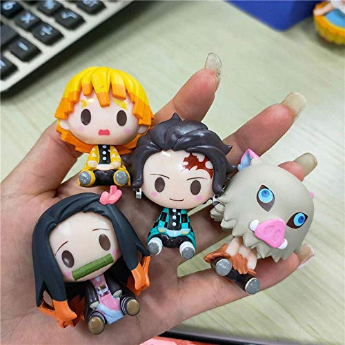 Action Figure Kimetsu No Yaiba Babys Kit 4 Peças Fofos Fotos Reais