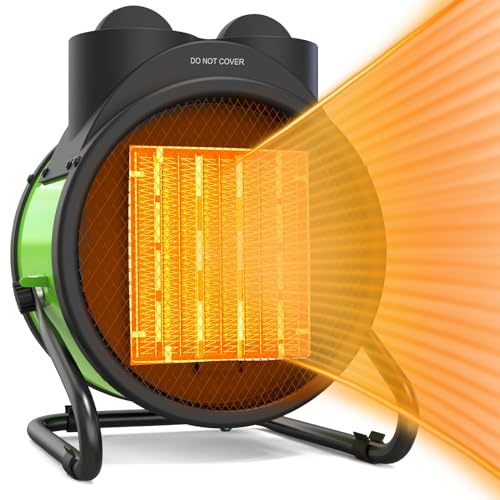 Outdoor Heaters for Patio, Outdoor Heater with Overheat Protection, 3S Fast Heating Portable 1500W Electric Garage Heater, Portable Patio Heaters for Space, Greenhouse