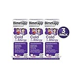 Children’s Dimetapp Cold & Allergy (4 fl. oz., Pack of 3, Grape Flavor), Nasal Decongestant & Antihistamine, Alcohol-Free, Ages 6+