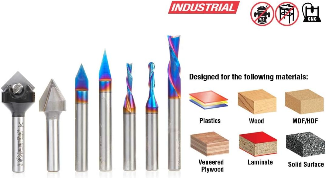 Promo Discount Up To 70% Off AMS-179 CNC Router Bit 8-Pc Advanced Starter Set 1/4 Inch Shank Best Cyber Monday 🔥 AMS-179 CNC Router Bit 8-Pc Advanced Starter Set 1/4 Inch Shank