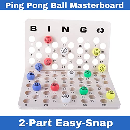 Mr Chips Professional Bingo Masterboard For Ping Pong Bingo Balls - Cream Color - Numbered #TOP3