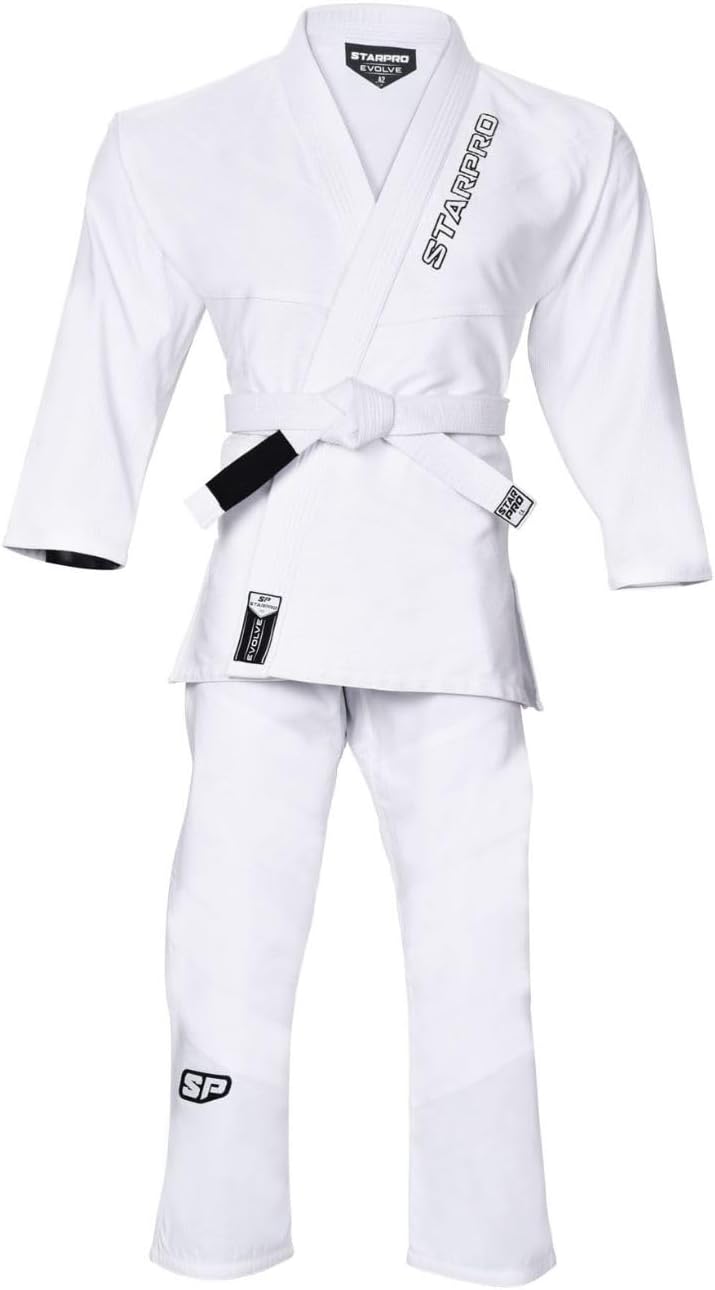 Starpro Kids BJJ Gi - Lightweight Brazilian Jiu Jitsu Uniform for Boys & Girls - Preshrunk Durable Training Gi with Free Belt
