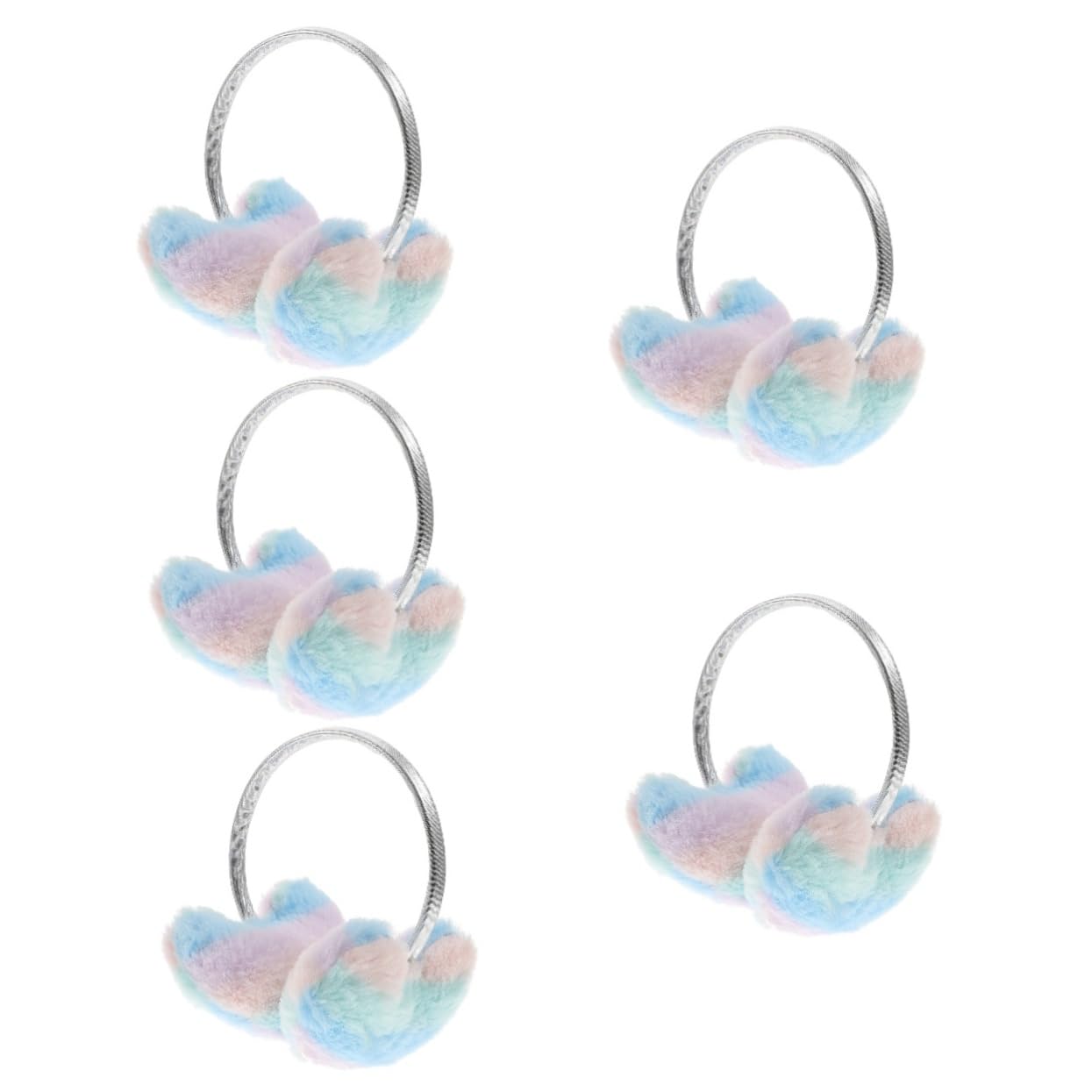 GALPADA 5piezas Orejeras De Invierno De Piel De Oso Para Mujeres Calentadores De Oídos De Diseño Corazón Protector Térmico y Resistente Al Frío Para Actividades Al Aire y Uso Diario