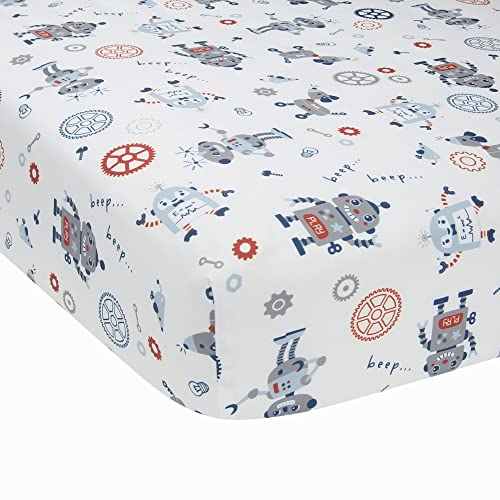 Bedtime Originals Robbie Robot 3-Piece Crib Bedding Set, Blue #TOP3